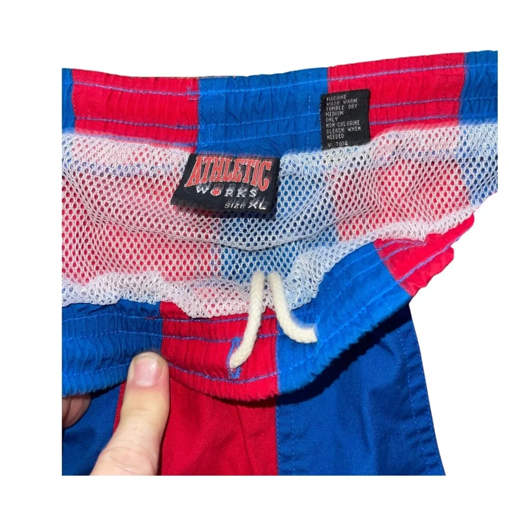 Vintage 90’s Athletic Works Lined Swim Trunks: Adult Men’s XL: GUC: Retro Style